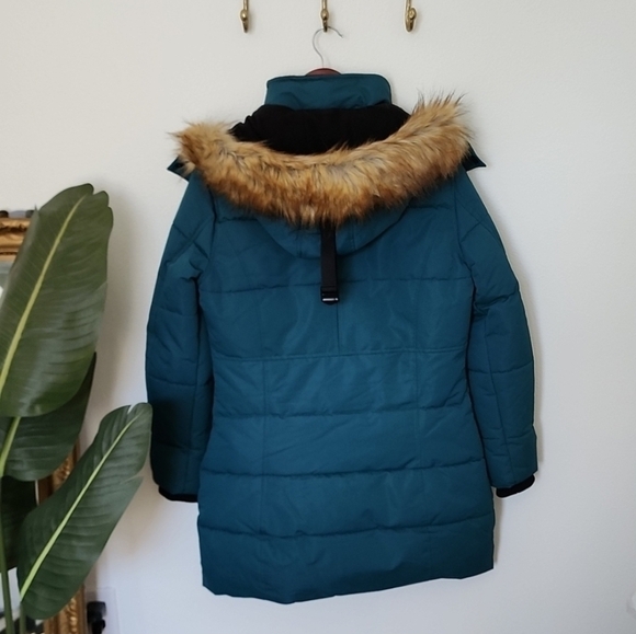 Noize Addie-G Women’s Vegan Down Parka – Cruelty-Free Winter Coat, Atlantic Teal - Picture 6 of 9